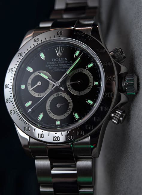 daytona black face steele 116520|rolex daytona black dial.